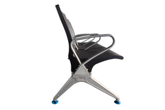 3 Seater Heavy Metal Public Place Reception Room Waiting Chairs with Armrests