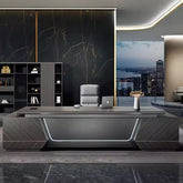MARVERIK 2.4M Luxury Modern Office CEO Executive Desk L/R Return