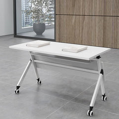Folding Desk 1.6M with Wheels Office Meeting/Training/Study/Gaming Table for Two