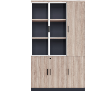 RYE Office Cabinet With 2 Glass Swing Doors - Purple Eucalyptus