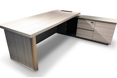 Proficient 2.2M Executive Desk L/R Return with Universal Mobile Handset Charger