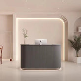 LUXE Modern Style Customized Design 1800mm Hand Crafted Reception Desk - Grey