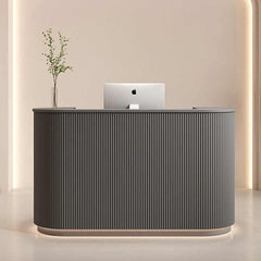 LUXE Modern Style Customized Design 1800mm Hand Crafted Reception Desk - Grey