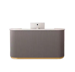 LUXE Modern Style Customized Design 1800mm Hand Crafted Reception Desk - Grey
