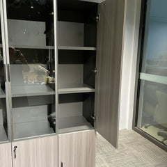 Eucalyptus Display Cabinet With 2 Glass Swing Doors 1200mm L