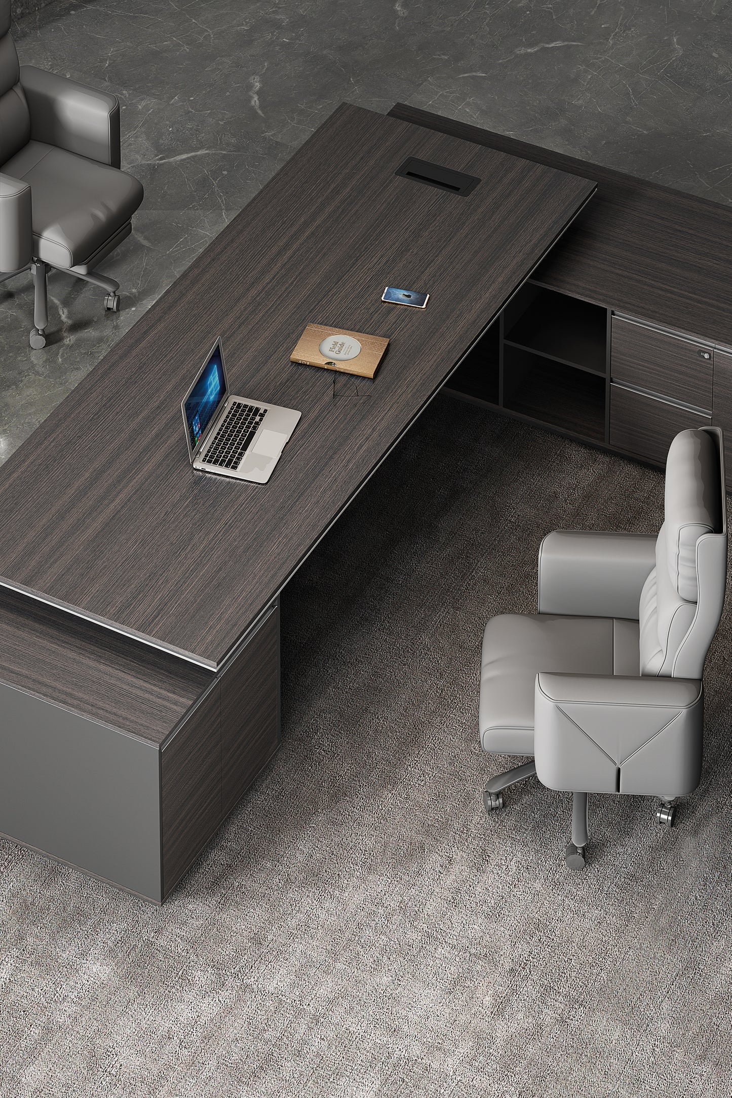 MARVERIK Premium Quality Executive Desk 2400MM L/R Return