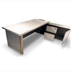 Proficient 2.2M Executive Desk L/R Return with Universal Mobile Handset Charger