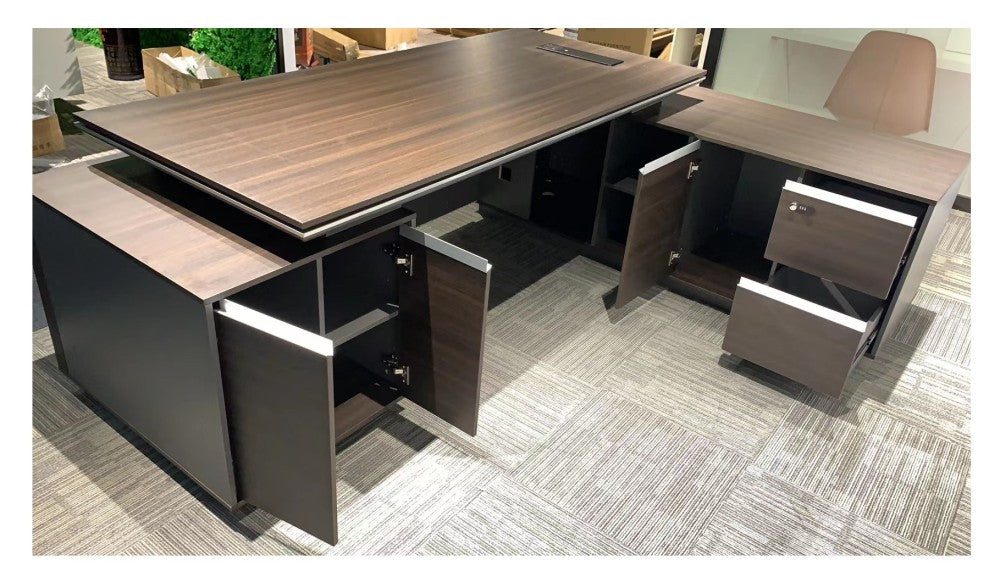 MARVERIK Luxury Modern Office CEO Executive Desk 2400MM L/R Return