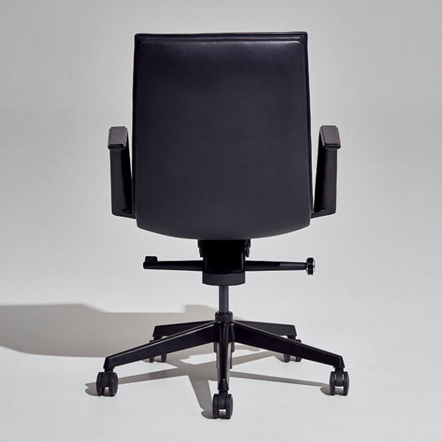 ZENITH Boradroom and Meeting Premium Quality Black Middle Back Chair