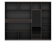 MARVERIK Luxury Modern Office Bookcase/Glass Display Cabinet/Book Shelf 2.4M L