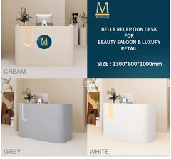 BELLA Luxury Modern Reception Desk for Beauty Saloon, Hotel, Luxury Retail and Barber Shop