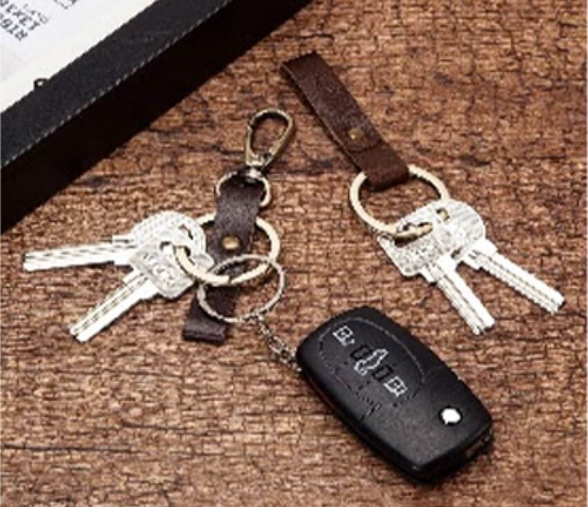 MAYFAIR Genuine Crazy Horse Leather Key Ring