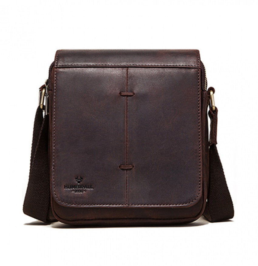 MAYFAIR Genuine Crazy Horse Leather Shoulder Bag