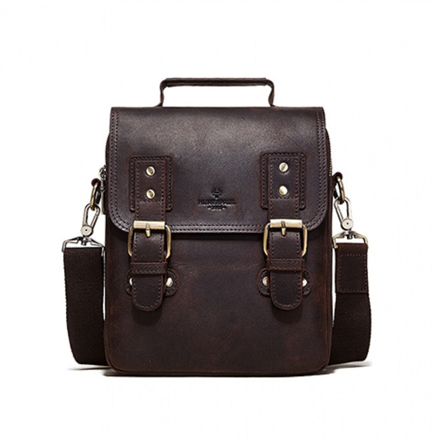 MAYFAIR Genuine Crazy Horse Leather Shoulder Bag