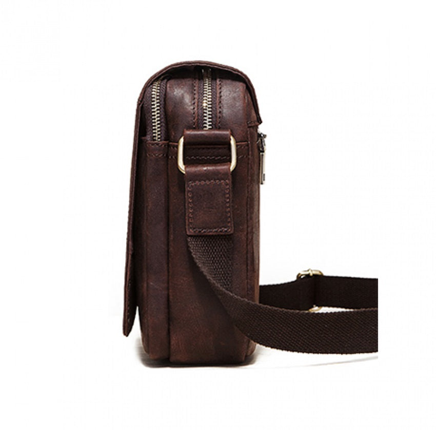 MAYFAIR Genuine Crazy Horse Leather Shoulder Bag