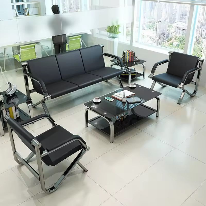 Five-Person Modern Simple Business Reception Sofa Set Chairs