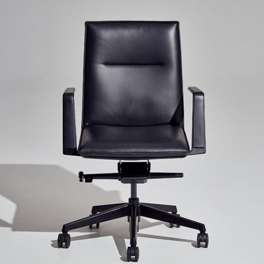 ZENITH Boradroom and Meeting Premium Quality Black Middle Back Chair