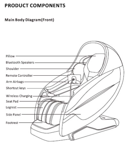 Deluxe Full Body Pain Relief 4D Calf Rubbing Massage Zero Gravity MS 131 Plus